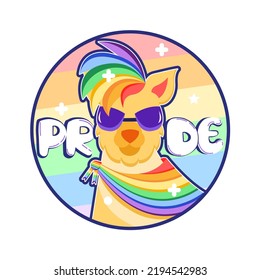 Isolated dog rainbow sticker vector illustration