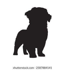 Isolated Dog Silhouette - Clean and Crisp Dog Illustration
