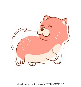 Isolated dog silhouette draw vector illustration