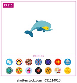 Isolated Dolphin Icon