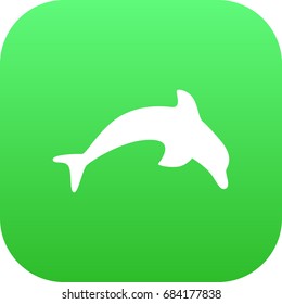 Isolated Dolphin Icon Symbol On Clean Background. Vector Grampu Element In Trendy Style.