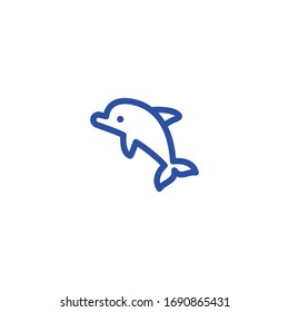 Isolated Dolphin Vector Icon, Pictogram
