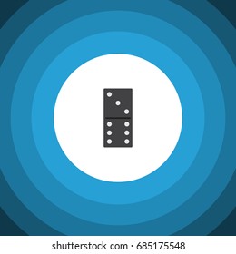 Isolated Domino Flat Icon. Bones Game Vector Element Can Be Used For Domino, Bones, Game Design Concept.