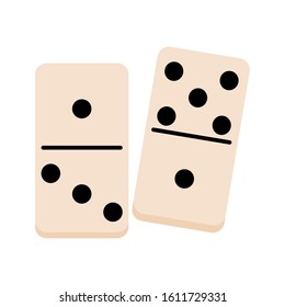 Einziger Domino-Icon. Kinderspielzeug - Vektorillustration-Illustrationsdesign