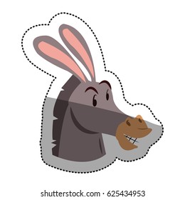 Isolated donkey cartoon design