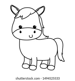 Isolated donkey cartoon vector design