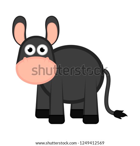 Isolated donkey comic cartoon. Vector illustration design