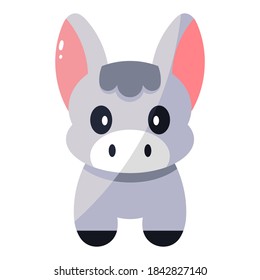 Isolated donkey icon. Nativity characters icon - Vector