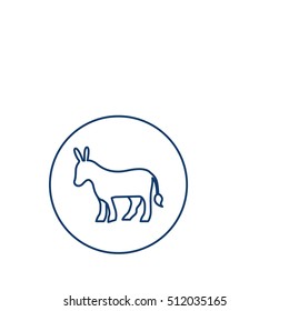 Isolated donkey silhouette design