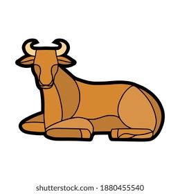 Burro aislado en vidrio manchado - Ilustración vectorial