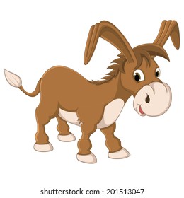 Isolated Donkey Vector Illustration