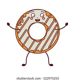 Isolated donut decorated design