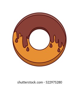 Isolated donut decorated design