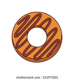 Isolated donut decorated design