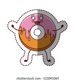 Isolated donut decorated design