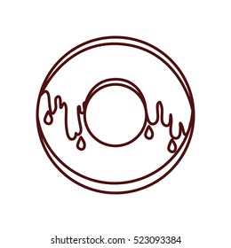 Isolated donut decorated design