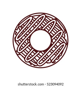Isolated donut decorated design