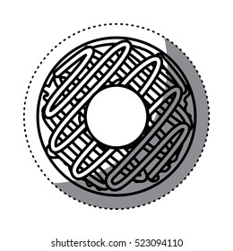 Isolated donut decorated design