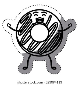 Isolated donut decorated design