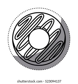 Isolated donut decorated design