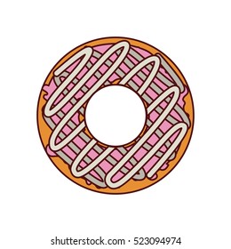 Isolated donut decorated design