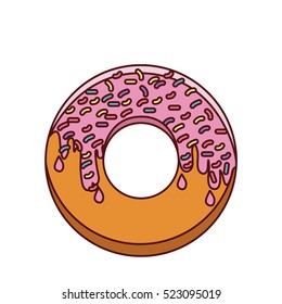 Isolated donut decorated design