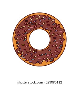 Isolated donut decorated design