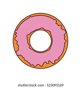 Isolated donut decorated design