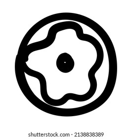 Isolated donut icon flat design Vector