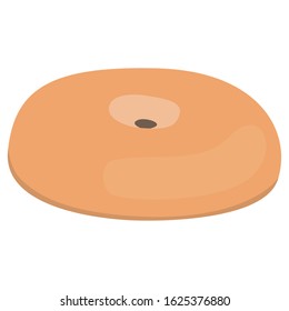 Isolated donut image. Bakery product - Vector illustration