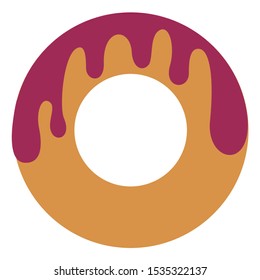 Isolated donut image over a white background - Vector