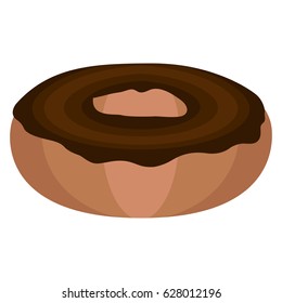 Isolated donut on a white background, Vector illustration