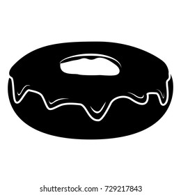 Isolated donut on a white background, Vector illustration