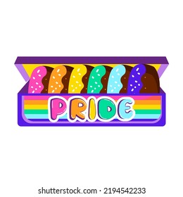 Isolated donuts rainbow vector illustration