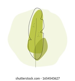 Isolated doodle leaf on white background vector illustration hand draw design 