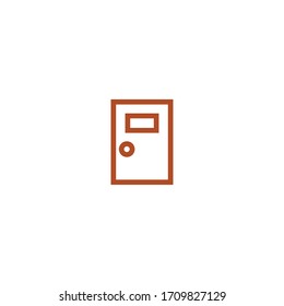 Isolated Door Emoji, Vector Flat Icon, Emoticon