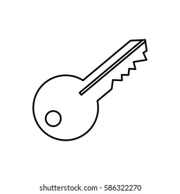 Isolated door key icon vector illustration graphic design