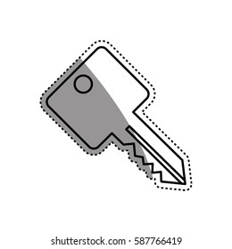 Isolated door key icon vector illustration graphic design
