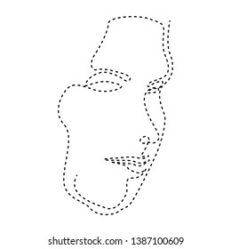 Isolated dotted line beauty simplicity face - Vector