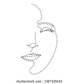 Isolated dotted line beauty simplicity face - Vector
