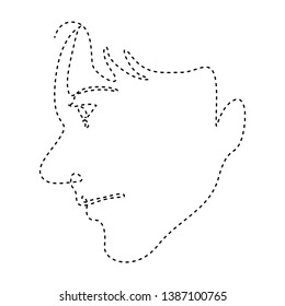 Isolated dotted line beauty simplicity face - Vector