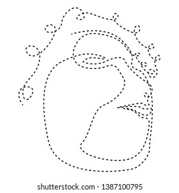 Isolated dotted line beauty simplicity face - Vector
