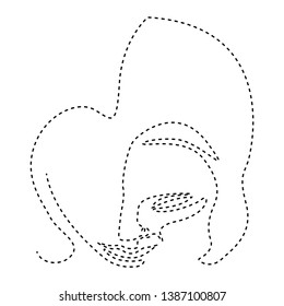 Isolated dotted line beauty simplicity face - Vector