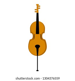 Isolated double bass icon. Musical instrument. Vector illustration design