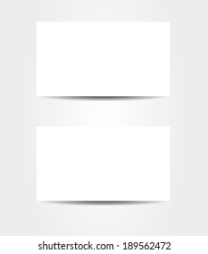 Isolated double sided business (visiting) card presentation template 