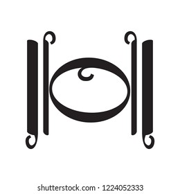 Isolated double whole musical note. Vector illustration design