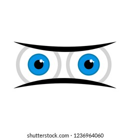 Isolated doubtful eyes image. Vector illustration design