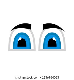 Isolated doubtful eyes image. Vector illustration design
