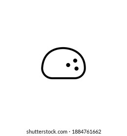 Isolated dough icon vector outline black color.