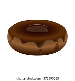Isolated doughnut on a white background, Vector illustration